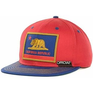 Official Men's California Patriot Inversed Snapback Hat Cap - Red/Blue/Gold
